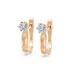 Solitaire Earrings with English Lock 102-10040(4.0)