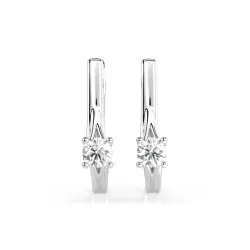 Solitaire Earrings with English Lock 102-10014(3.0)