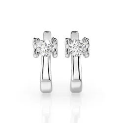 Solitaire Earrings with English Lock 102-10013(4.0)