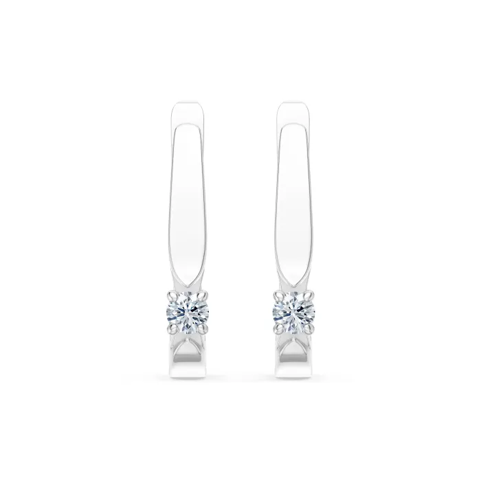 Solitaire Earrings with English Lock 102-10046(2.7)