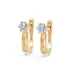 Solitaire Earrings with English Lock 102-10040(4.0)