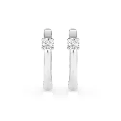Solitaire Earrings with English Lock 102-10089(2.5)